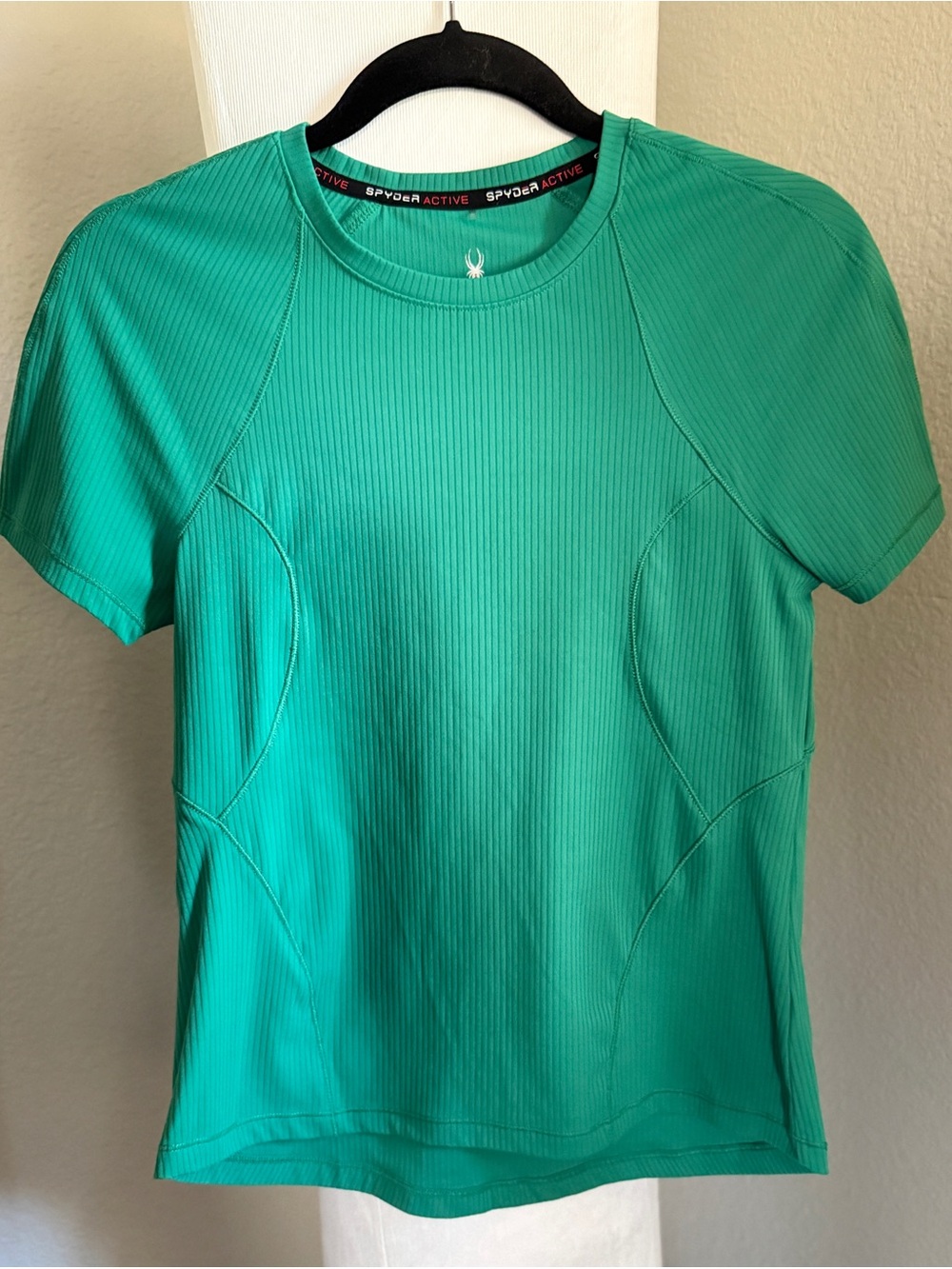 EUC SPYDER Short Sleeve Performance Athletic Tee, Green, S
